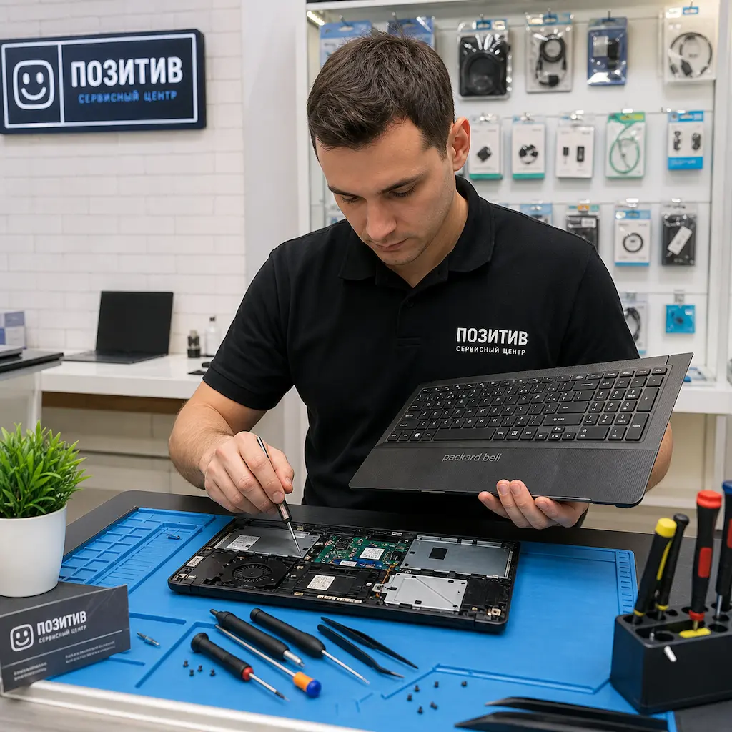 заменить клавиатуру на ноутбуке Packard Bell в Сочи