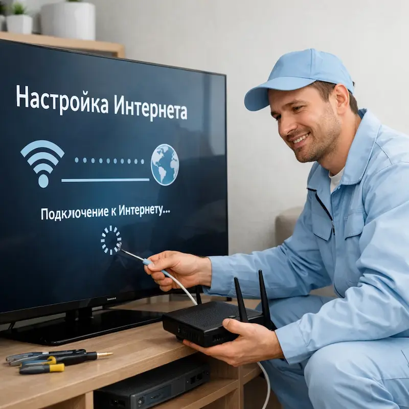 Настройка интернета на ТВ в Сочи
